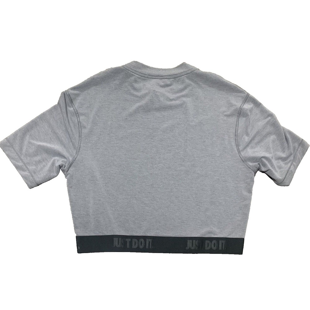 Nike Dry Fit Women's Size M - Gray Cropped Athletic Shirt - Picture 2 of 4